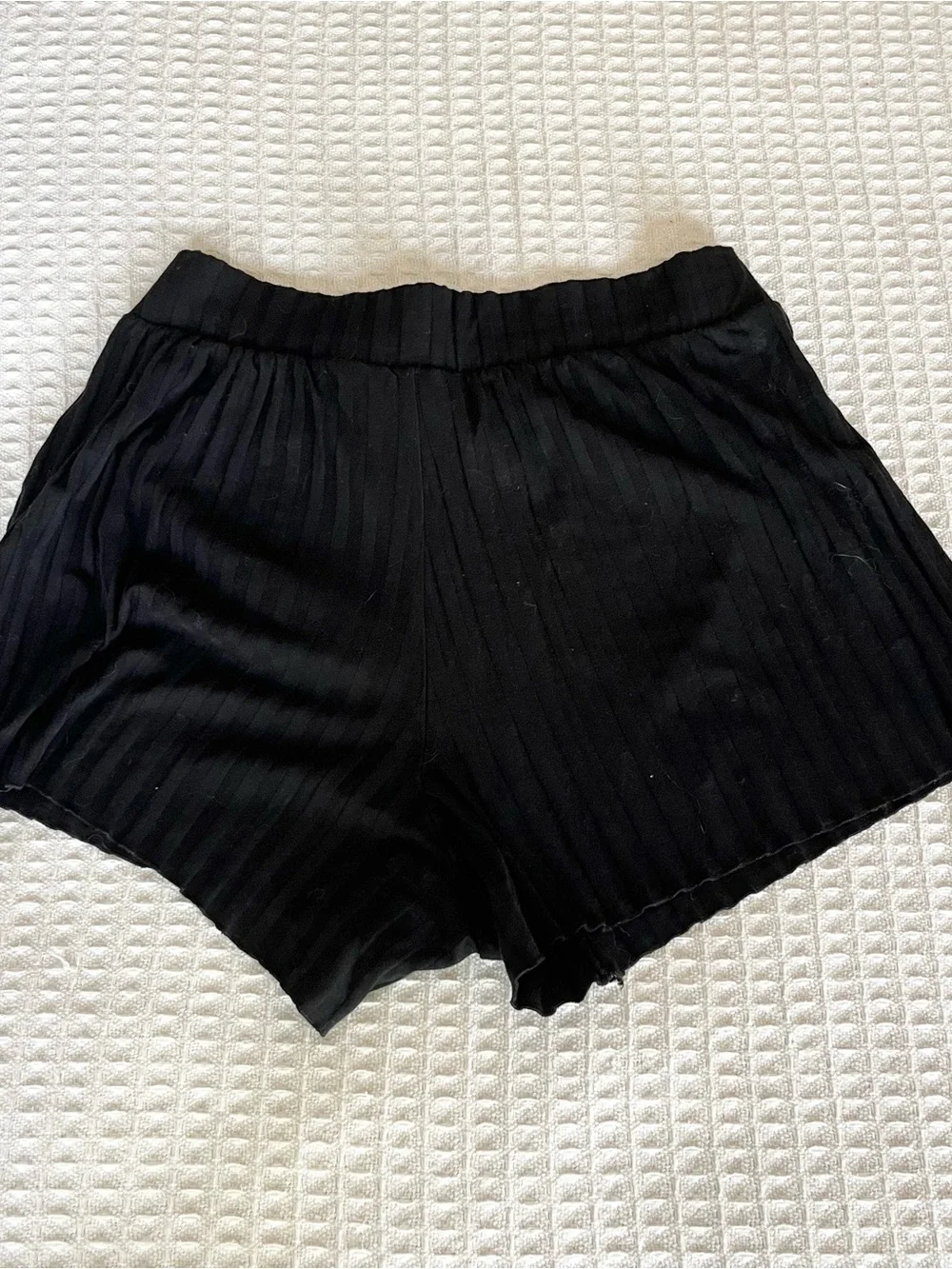 a new day Black High-Waist Pleated Lounge Shorts size medium